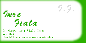 imre fiala business card